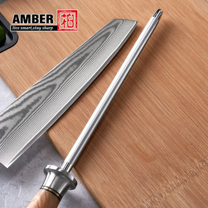 11-Piece Damascus Steel Kitchen Knife Set with Olive Wood Handles