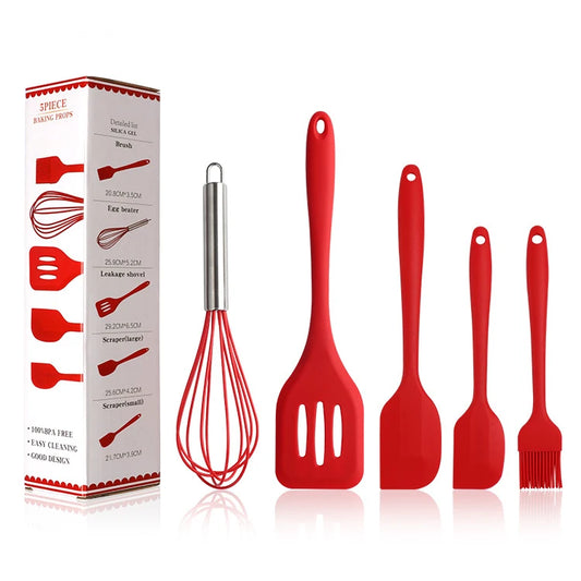 SYX 5-Piece Customizable Silicone Spatula Set