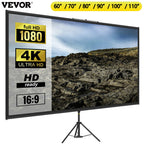 110" Portable Tripod Projector Screen | 4K HD &amp; 160° Viewing Angle