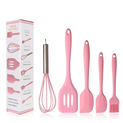 SYX 5-Piece Customizable Silicone Spatula Set