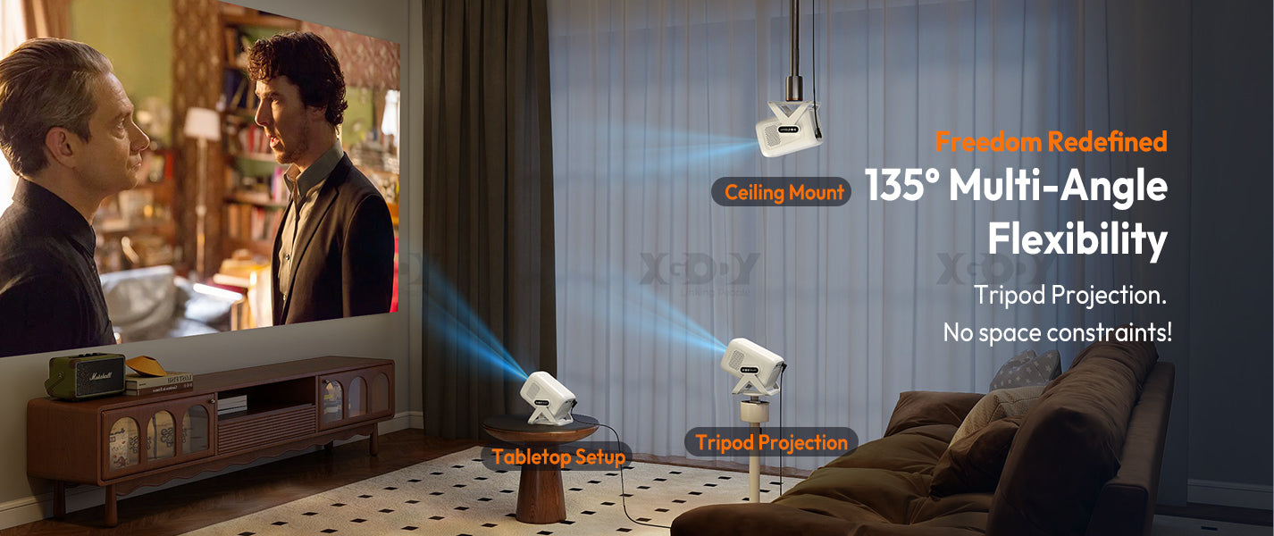 XGODY 1080P Smart Projector | Official Netflix, 440 ANSI, Auto Focus & Keystone