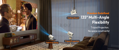 XGODY 1080P Smart Projector | Official Netflix, 440 ANSI, Auto Focus & Keystone