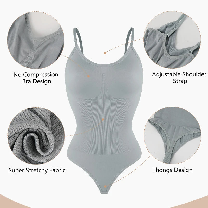 Full Body Shaper | All-in-One Slimming Bodysuit with Thong Back