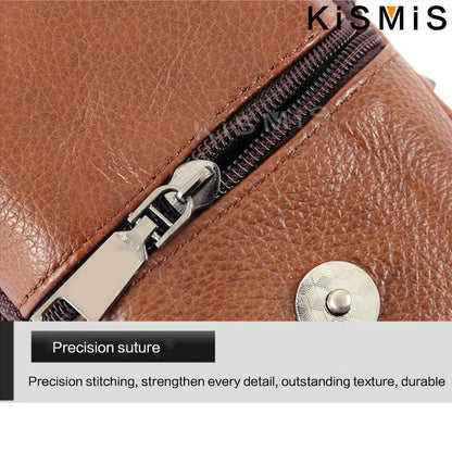 KISMIS Men's Leather Fanny Pack