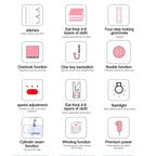 Portable Sewing Machine |12 Stitch Types, Horizontal Rotary Shuttle &amp; Metal Hook