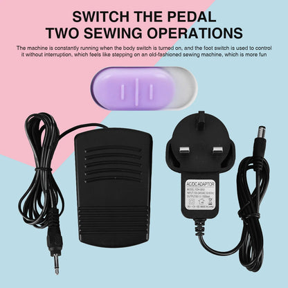 APWIKOGER 505A Portable Sewing Machine for Beginners | 12 Stitch Patterns with Foot Pedal