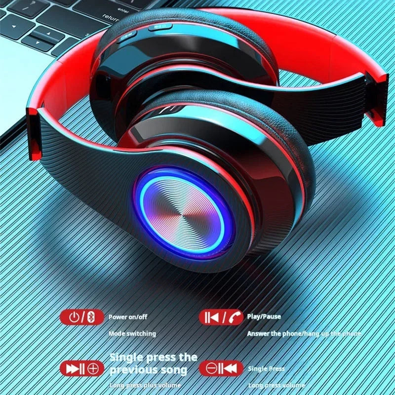 VIKEFON ANC Wireless Headphones - 30H Playtime, Foldable Over-Ear Design