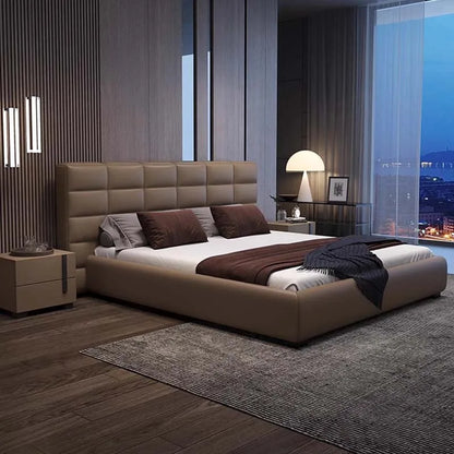 Modern Minimalist Queen Size Bed Frame with Storage