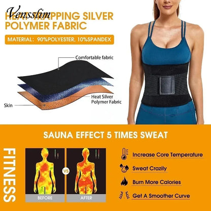Women Sauna Sweat Abdomen Trimmer Belt Waist