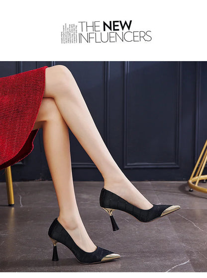 ZLAH Women's 'Metallic Edge' Pointed-Toe Pump