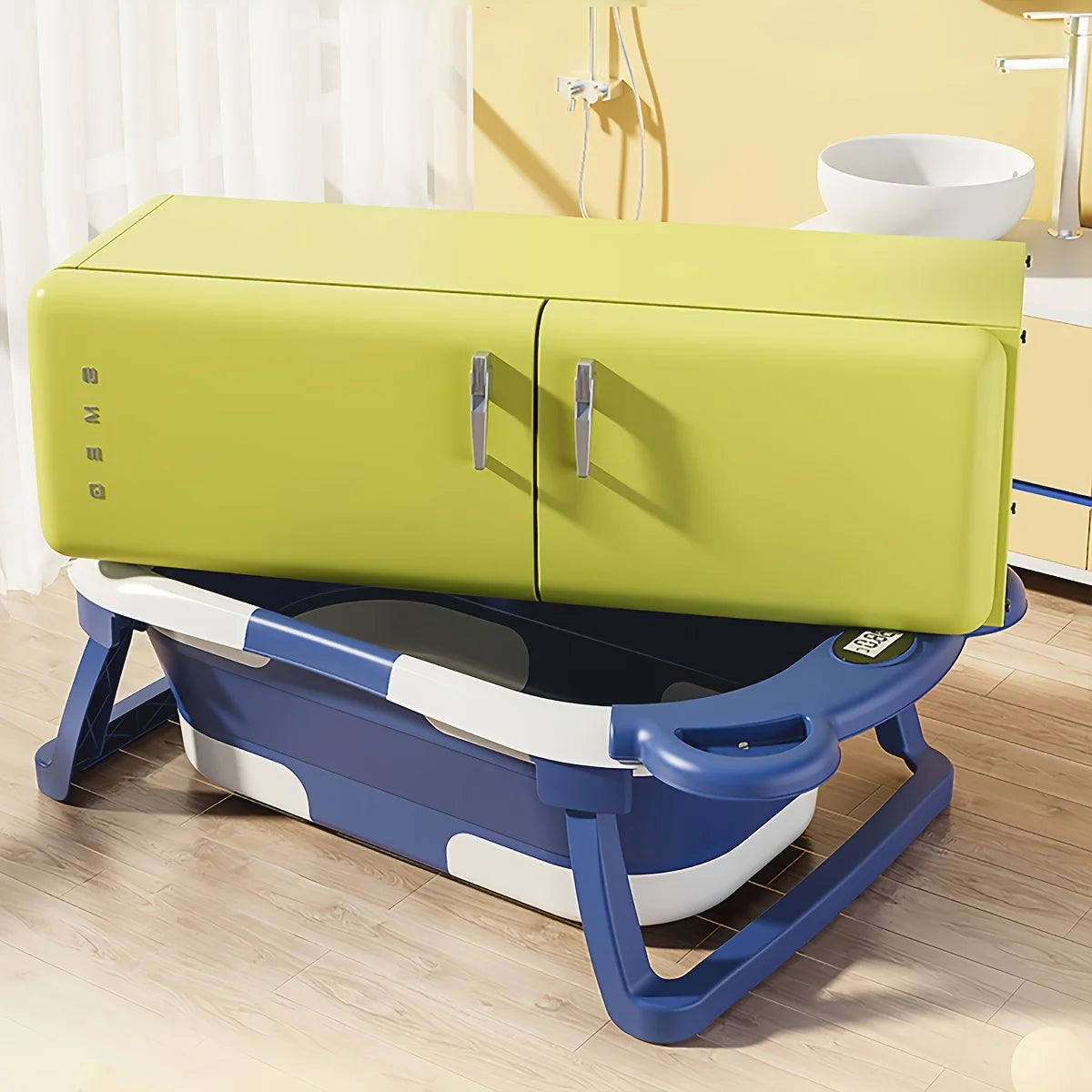 Portable Collapsible Baby Bathtub with Thermometer