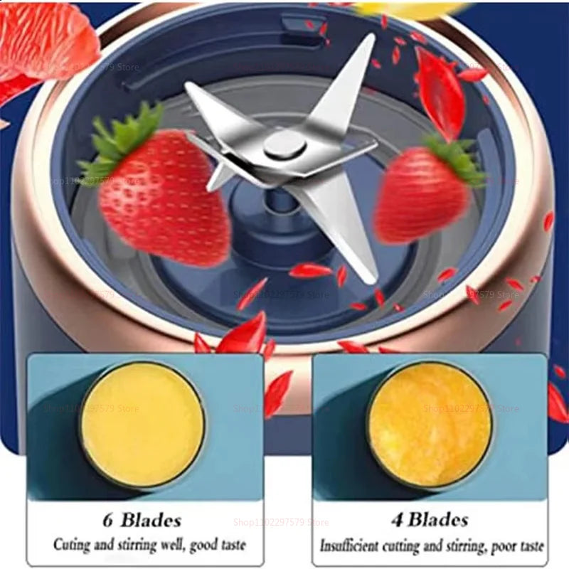 Compact Handheld Blender with 1000ml BPA-Free Cup, USB Rechargeable