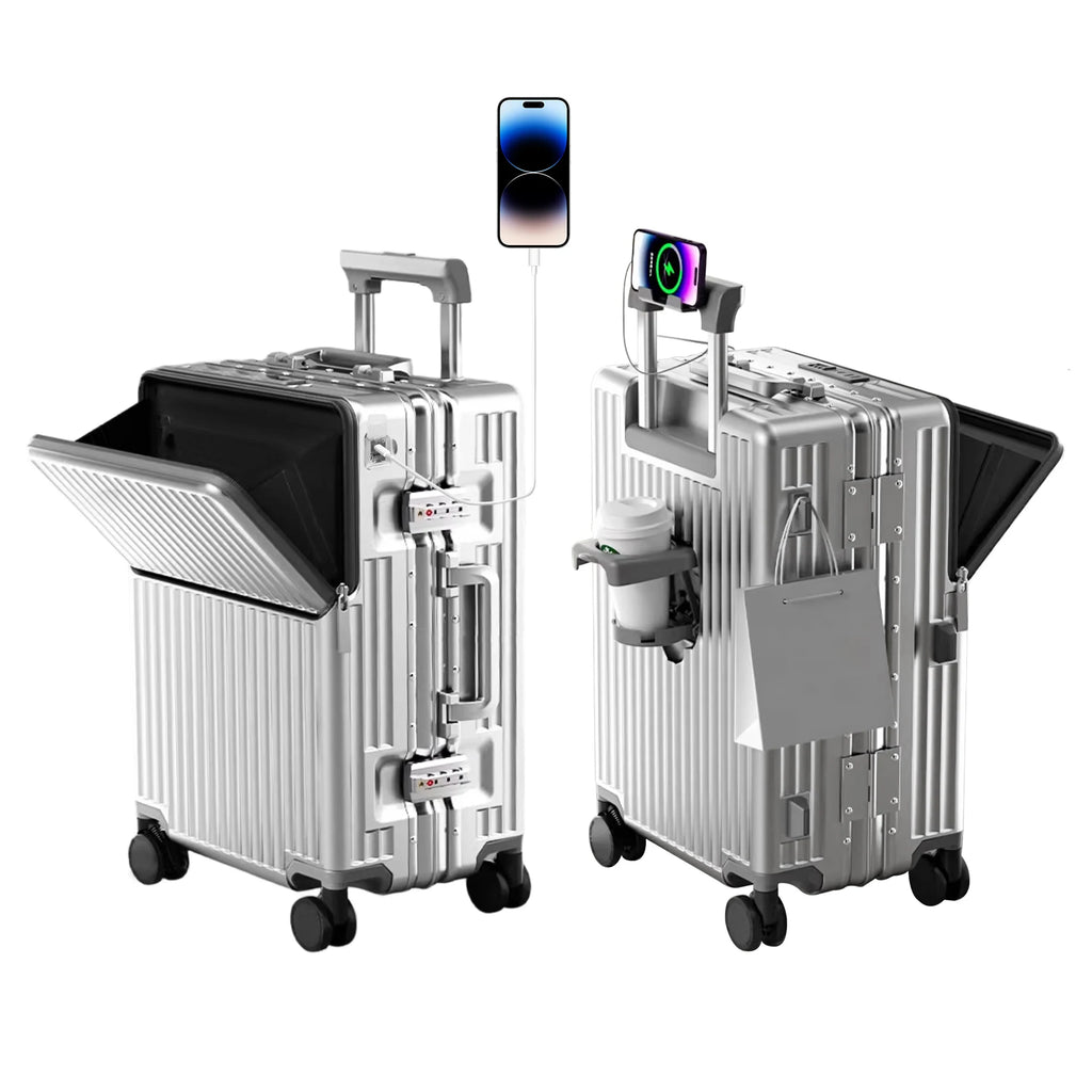 AIWEIN Aluminium Frame Suitcase PC Hard Shell