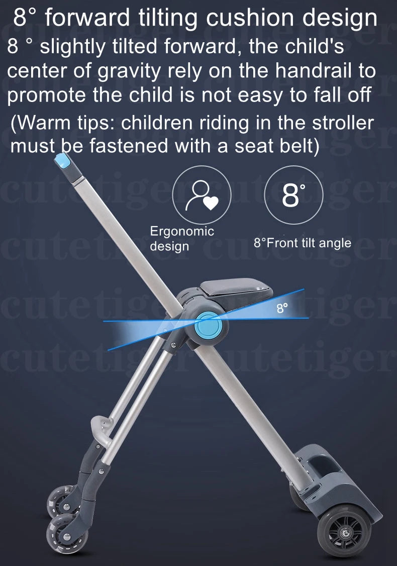 Can boarding suitcase Can sit and ride children's trolley bags lazy slip walker children's travel