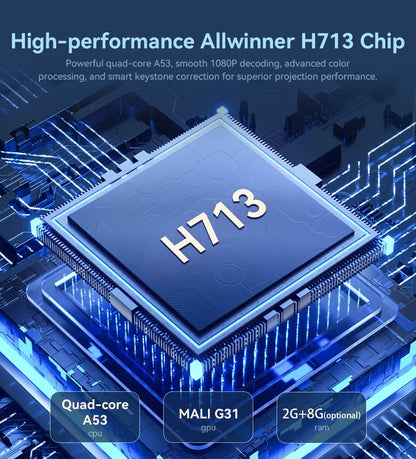 DITONG X3Plus HD projector Native 1080P support 4K WIFI6 BT5.4