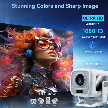 DITONG X3Plus HD projector Native 1080P support 4K WIFI6 BT5.4