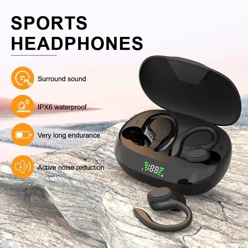 Secure-Fit Sports Earbuds | Hi-Fi Sound, Waterproof, TWS with Mic