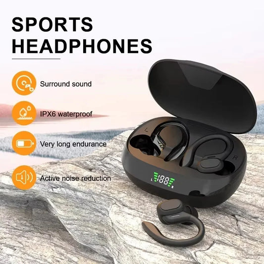 Secure-Fit Sports Earbuds | Hi-Fi Sound, Waterproof, TWS with Mic