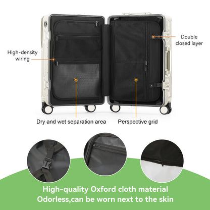 AIWEIN Aluminium Frame Suitcase PC Hard Shell