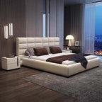 Modern Minimalist Queen Size Bed Frame with Storage