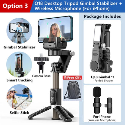 Selfie Stick Phone Gimbal Stabilizer For iPhone Android