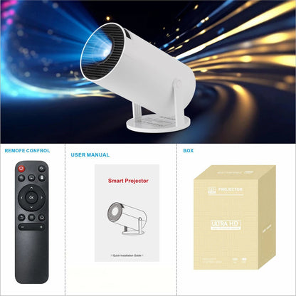 GerTong Go-Anywhere Movie Projector: 1080P & 200 ANSI Brightness