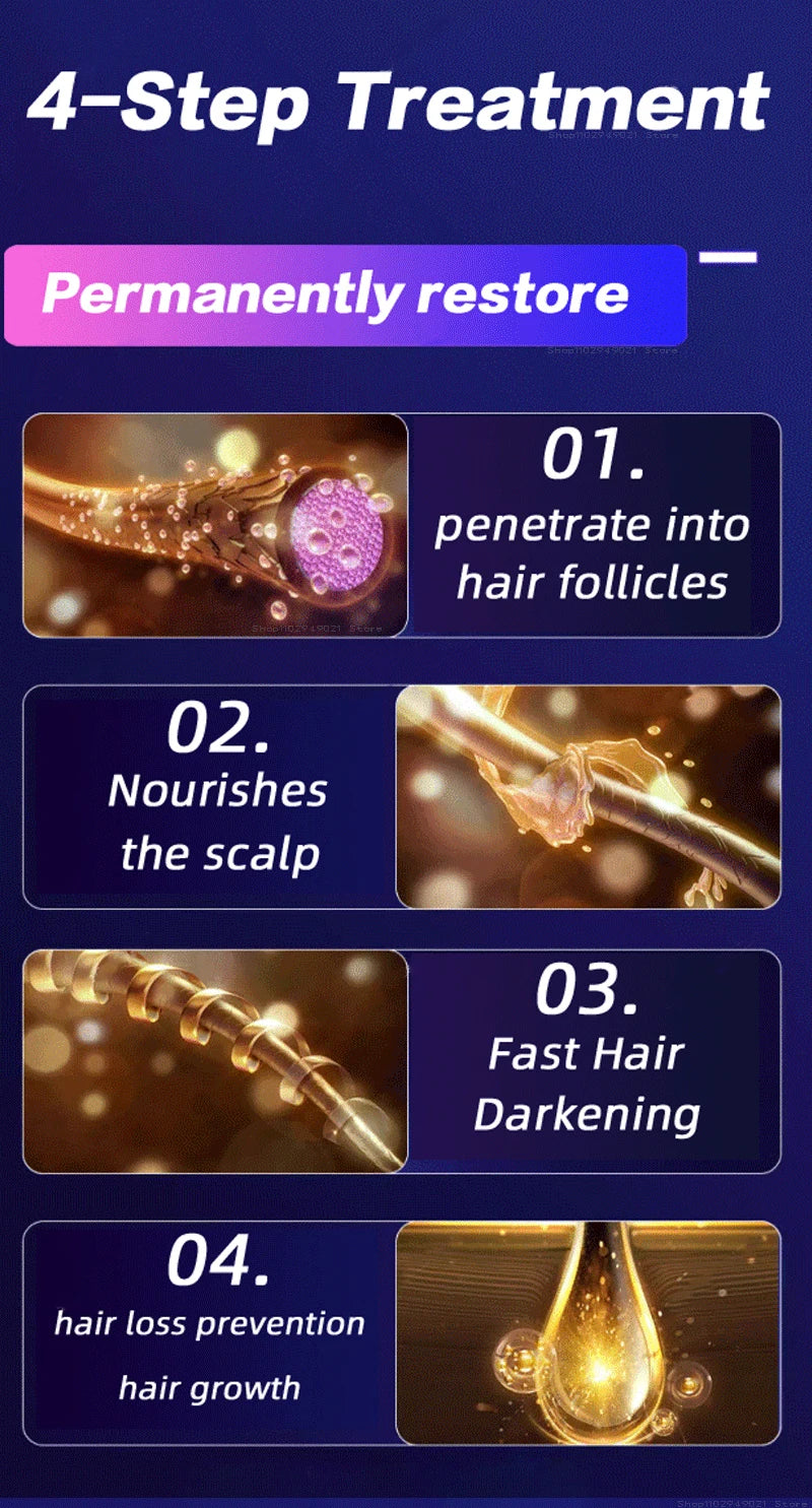 Anti Gray Hair Essence Hair Blackening Serum