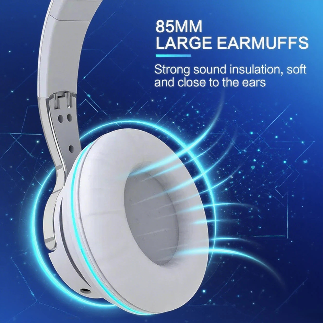 AuraWave Over-Ear Headphones - Hi-Res Audio, Bluetooth 5.3 & Wired AUX