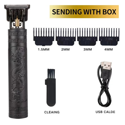 T9 Dragon-Carved Hair Clipper for Men