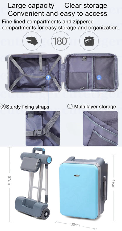 Can boarding suitcase Can sit and ride children's trolley bags lazy slip walker children's travel