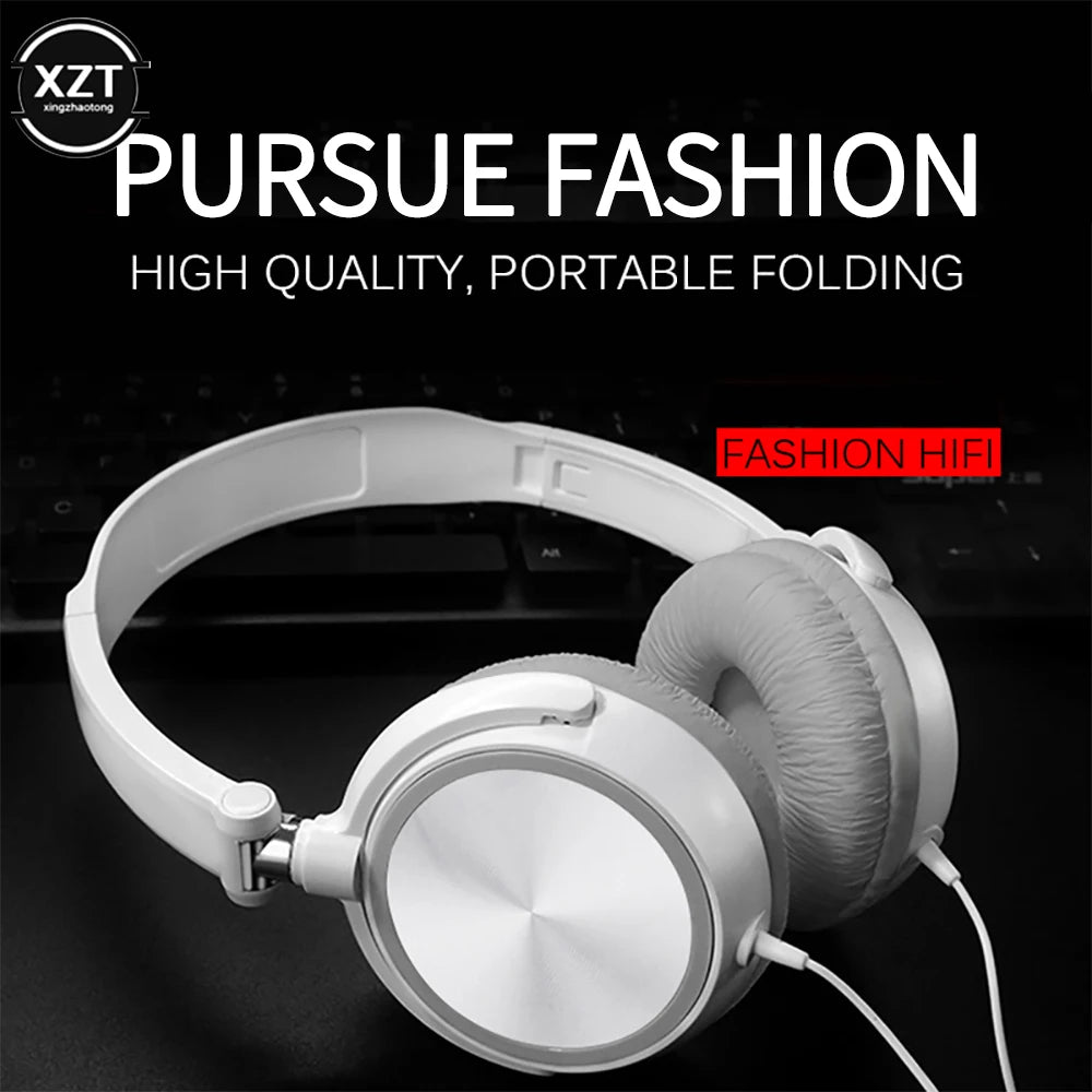 Wired Headphones Over Ear Headsets HD Sound Bass