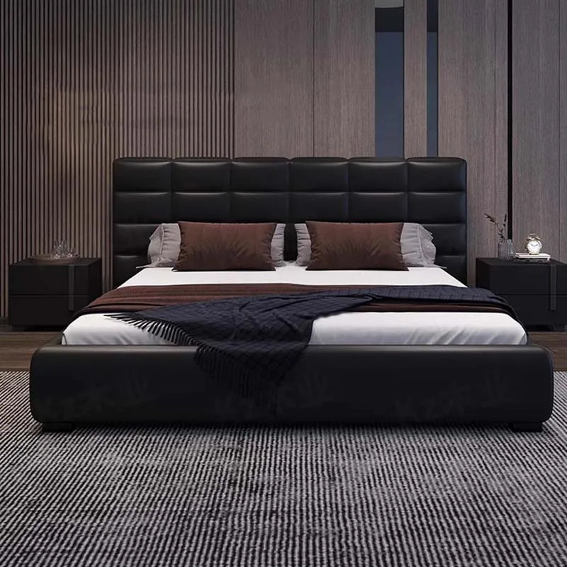 Modern Minimalist Queen Size Bed Frame with Storage