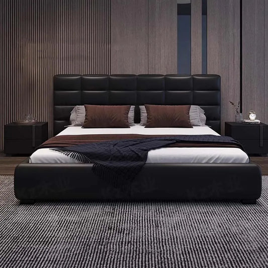 Modern Minimalist Queen Size Bed Frame with Storage