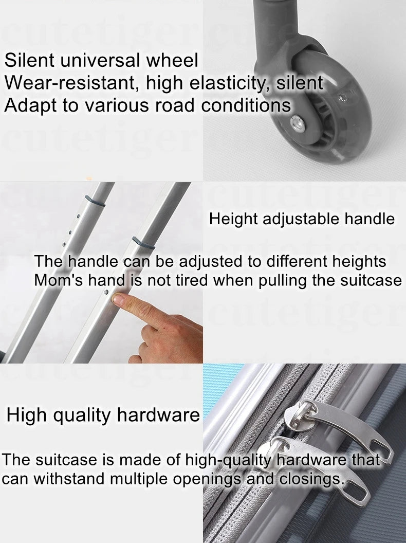 Can boarding suitcase Can sit and ride children's trolley bags lazy slip walker children's travel