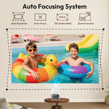 XGODY 1080P Smart Projector | Official Netflix, 440 ANSI, Auto Focus & Keystone