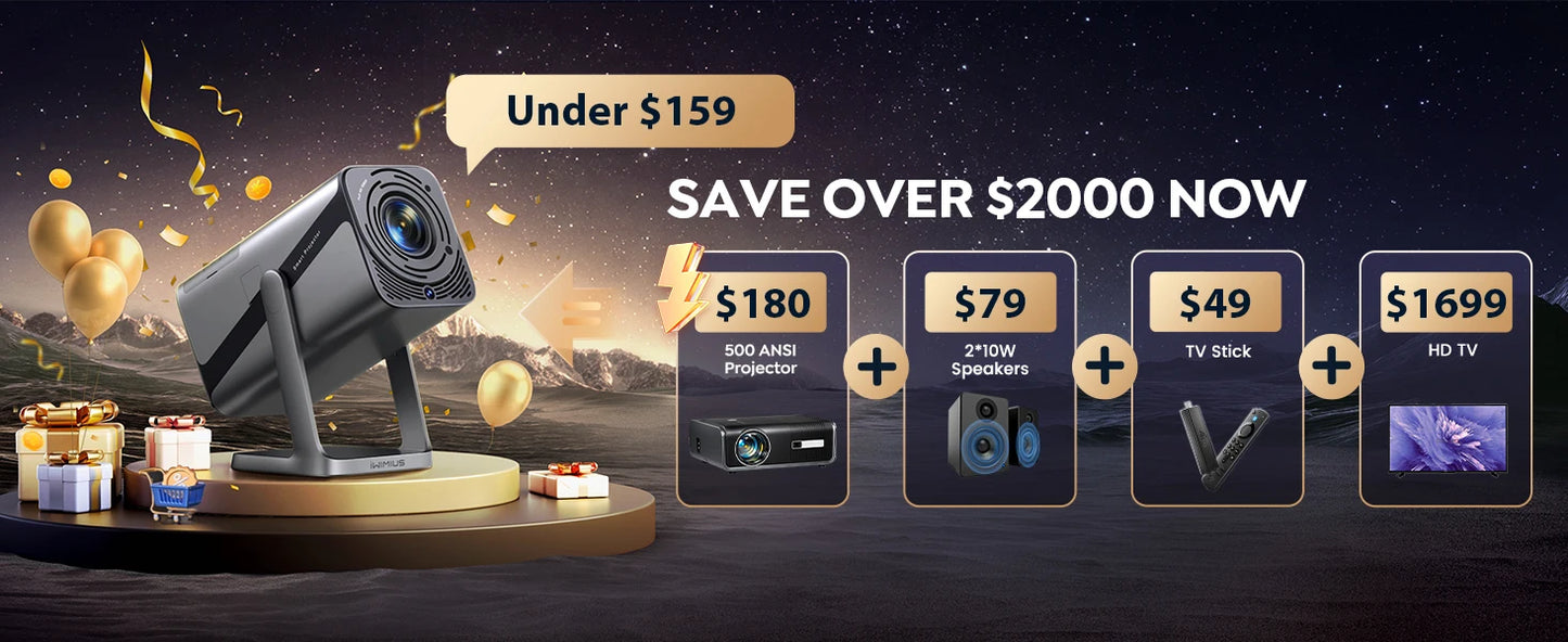 IWIMIUS 4K Projector Netflix Officially 800ANSI Native 1080P