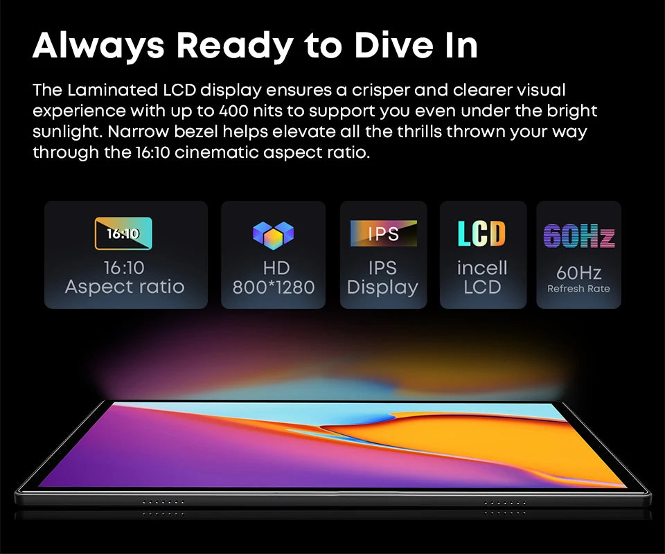 CHUWI Hi10X Pro Tablet 4G LTE Android 13 Widevine L1 10.1"