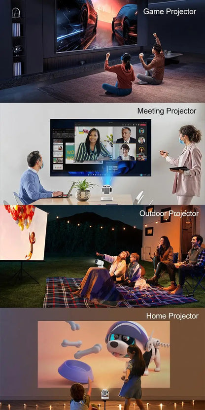 Mini Portable Projector HY300 Ultra HD 4K 720P Android 11