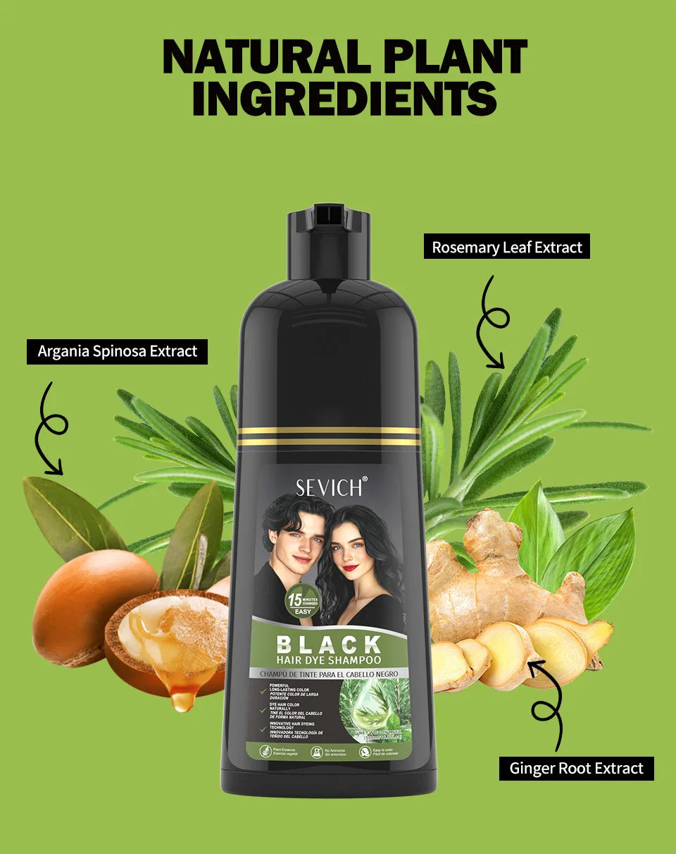 Rosemary Black Hair Dye Shampoo 500ml