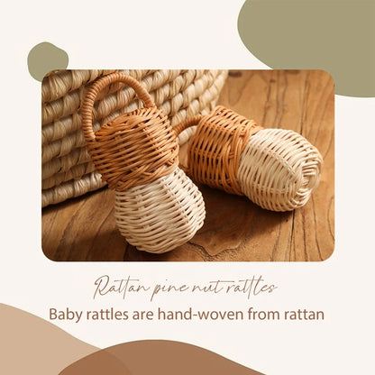Baby Toys &nbsp;Rattan Pine Bell &nbsp;Wooden Rattan Toys