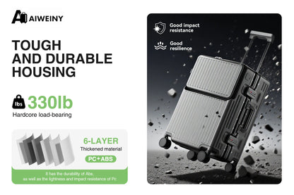 AIWEIN Aluminium Frame Suitcase PC Hard Shell