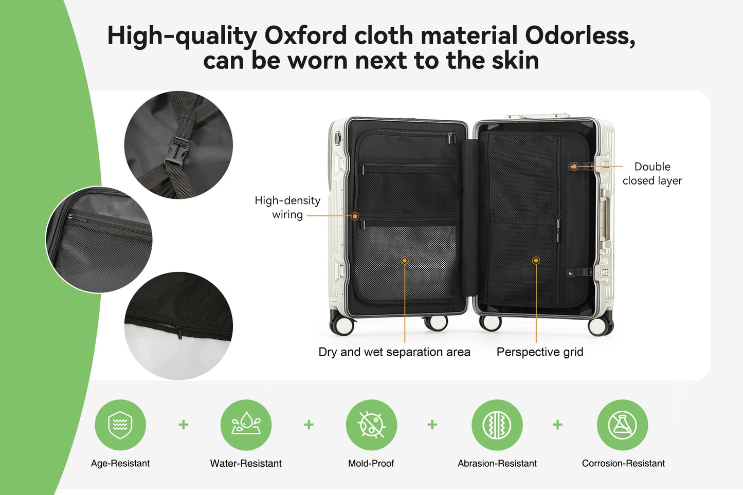 AIWEIN Aluminium Frame Suitcase PC Hard Shell