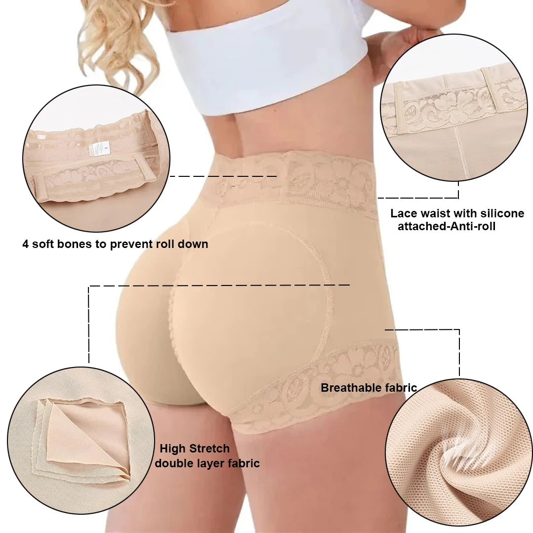 High-Waist Shaping  Tummy Butt Lift Control Shorts