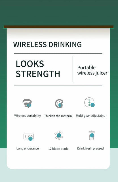 CREAROMA Portable Electric Juicer - 1000ml Automatic Pulp Ejection Blender