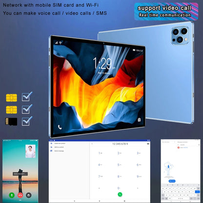 10.1-inch Tablet with 4GB RAM 64GB ROM, Android 11 System