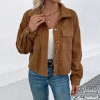 Women's Open-Front Coat | Y2K Elegant Style with Turn-Down Collar & Loose Fit
