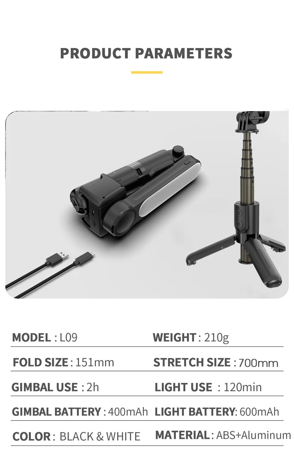 Gimbal Stabilizer For iPhone Android Cell Mobile Phone