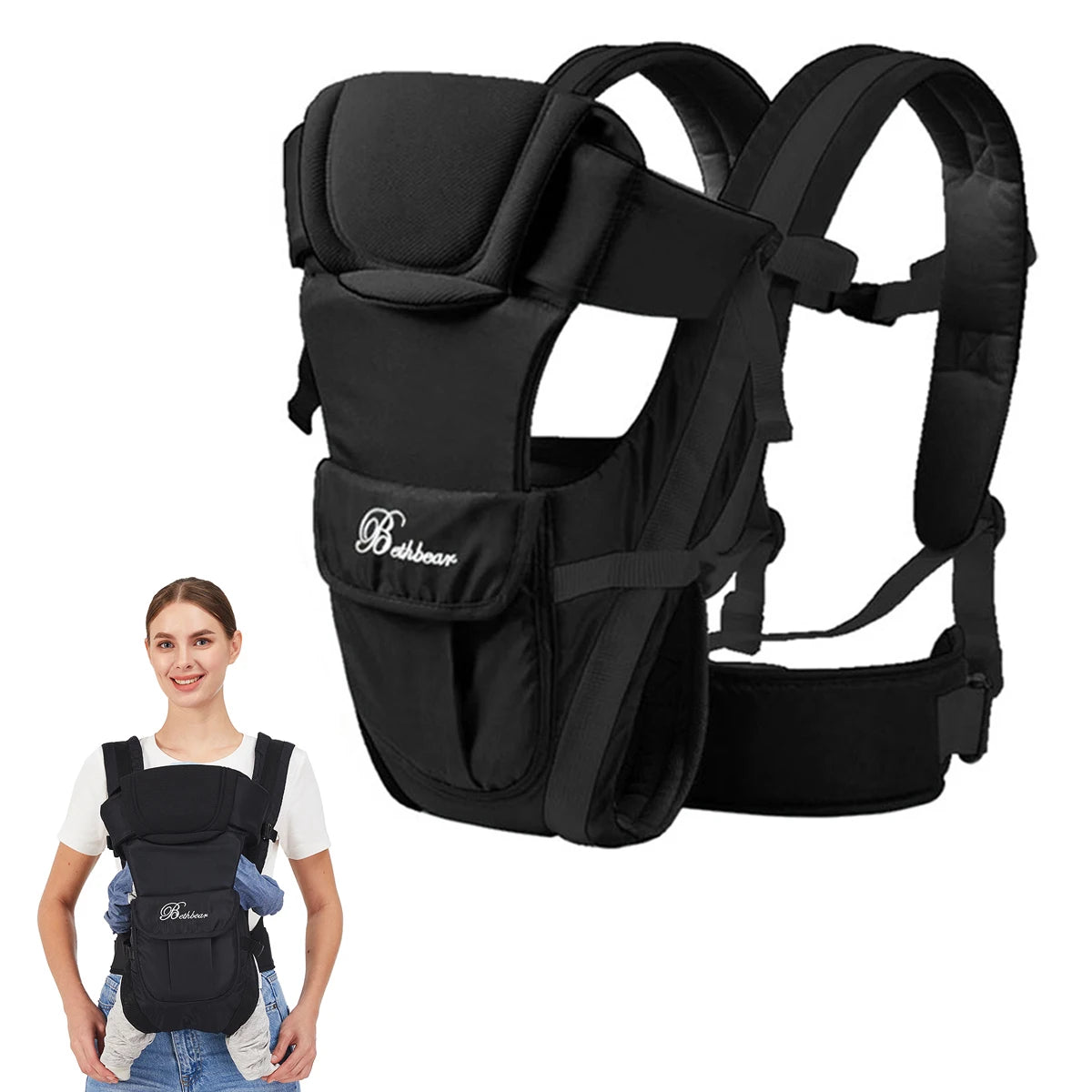4-in-1 Ergonomic Baby Carrier | Newborn to Toddler Sling & Backpack