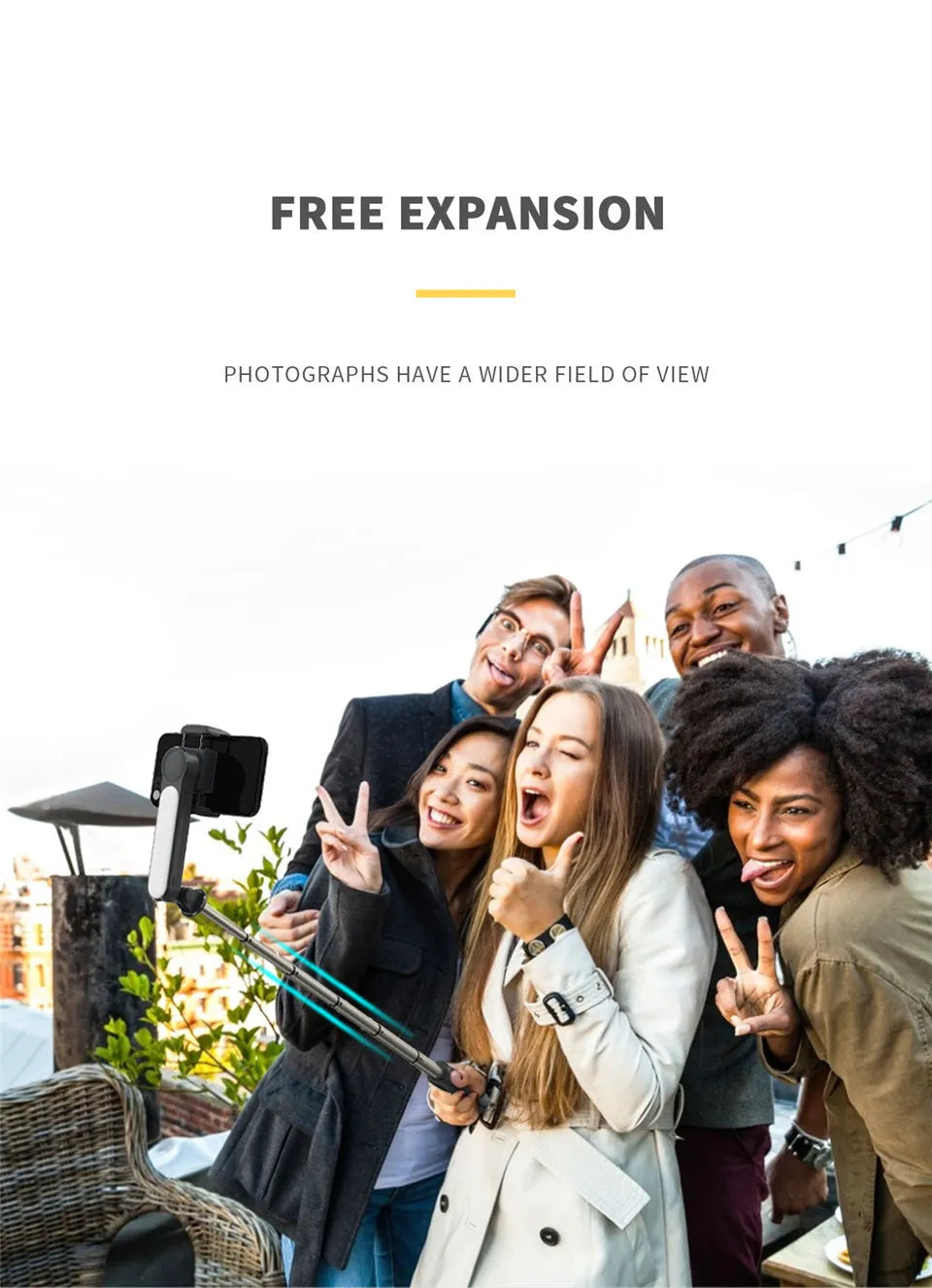 Gimbal Stabilizer For iPhone Android Cell Mobile Phone