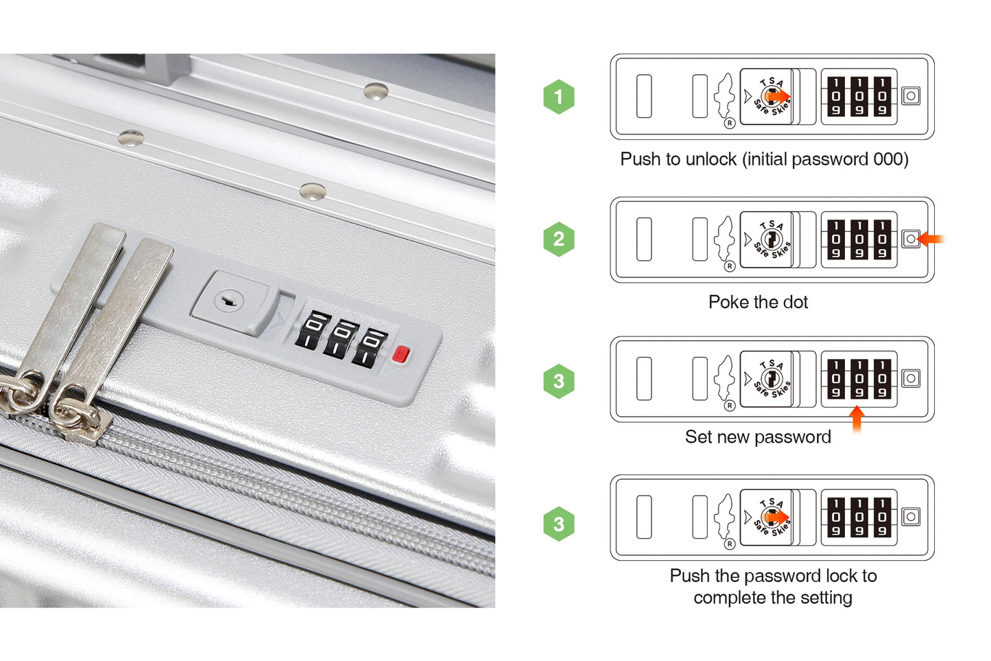 AIWEIN Aluminium Frame Suitcase PC Hard Shell